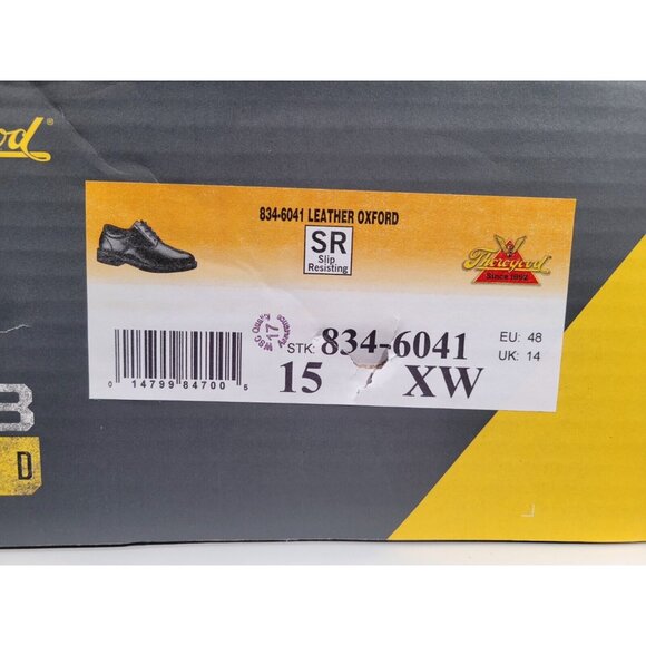 Thorogood Leather Oxford Dress Shoes Mens Size 15 XW Extra Wide Black 834-6041 - Picture 2 of 12